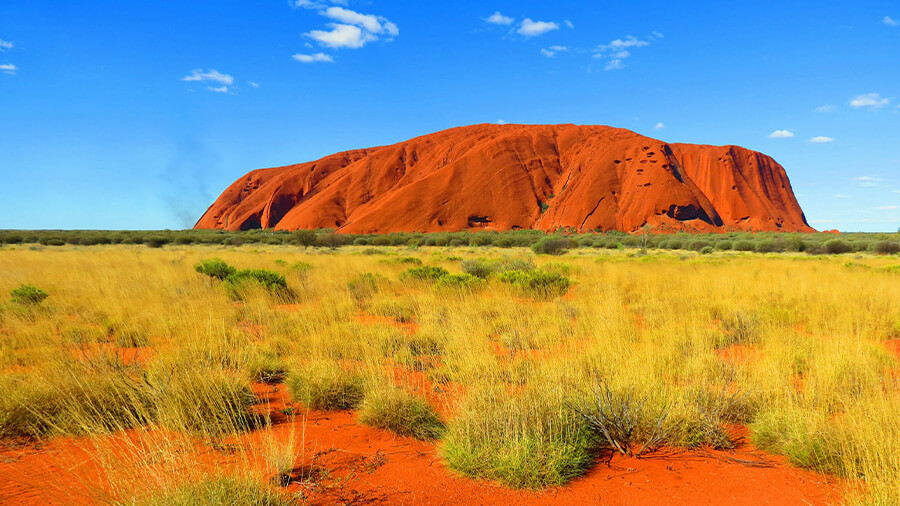 Uluru i Australiens outback.