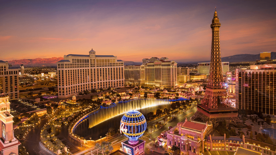 Las Vegas, en av många Nevada sevärdheter.