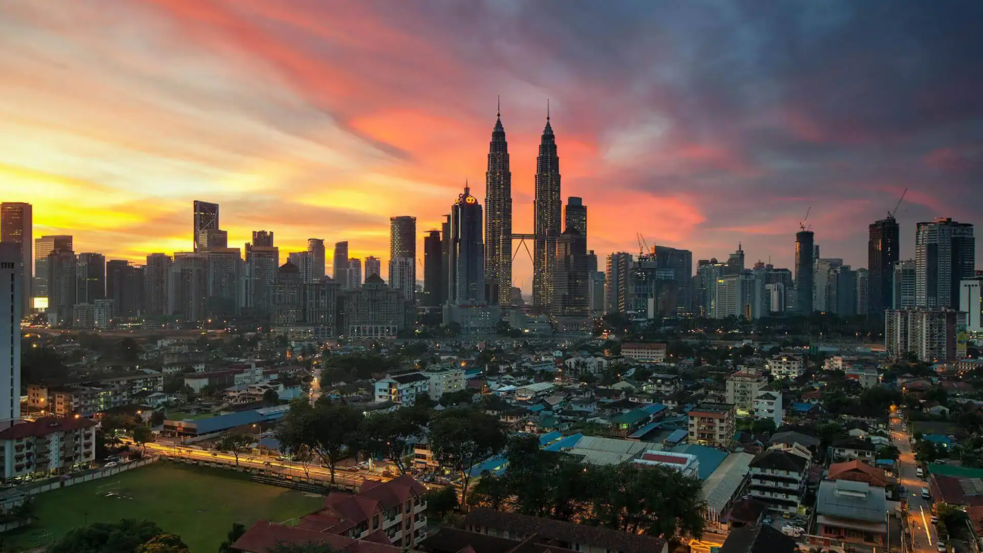 Staden Kuala Lumpur i Malaysia.