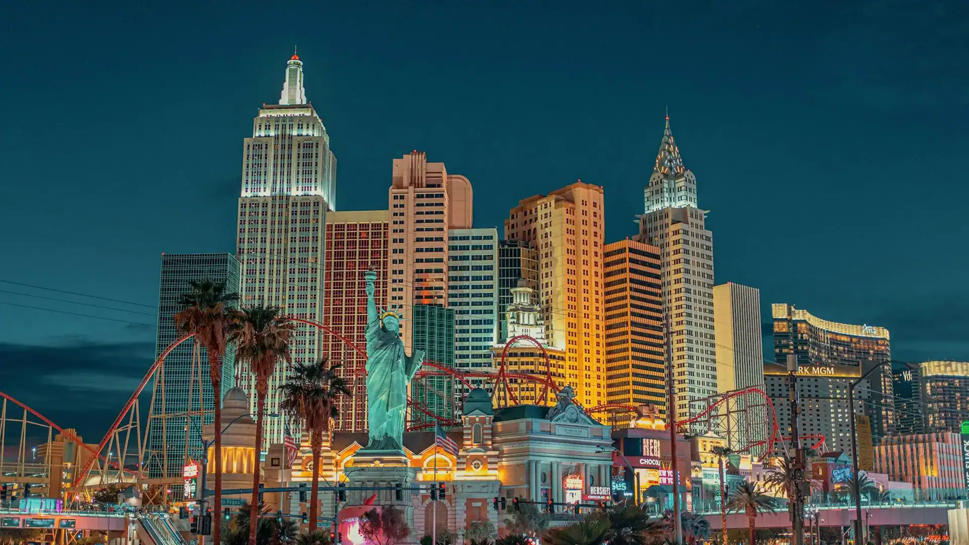 En replika av Frihetsgudinnan i Las Vegas.